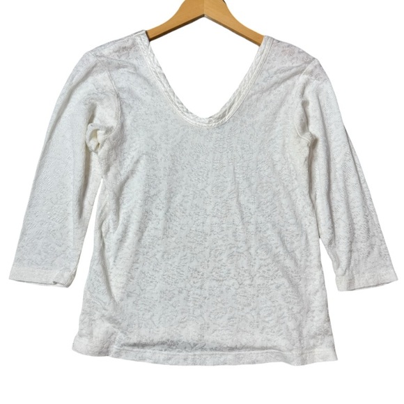 CP Shades Tops - CP Shades Scoop Neck Floral 3/4 Sleeve Top size S